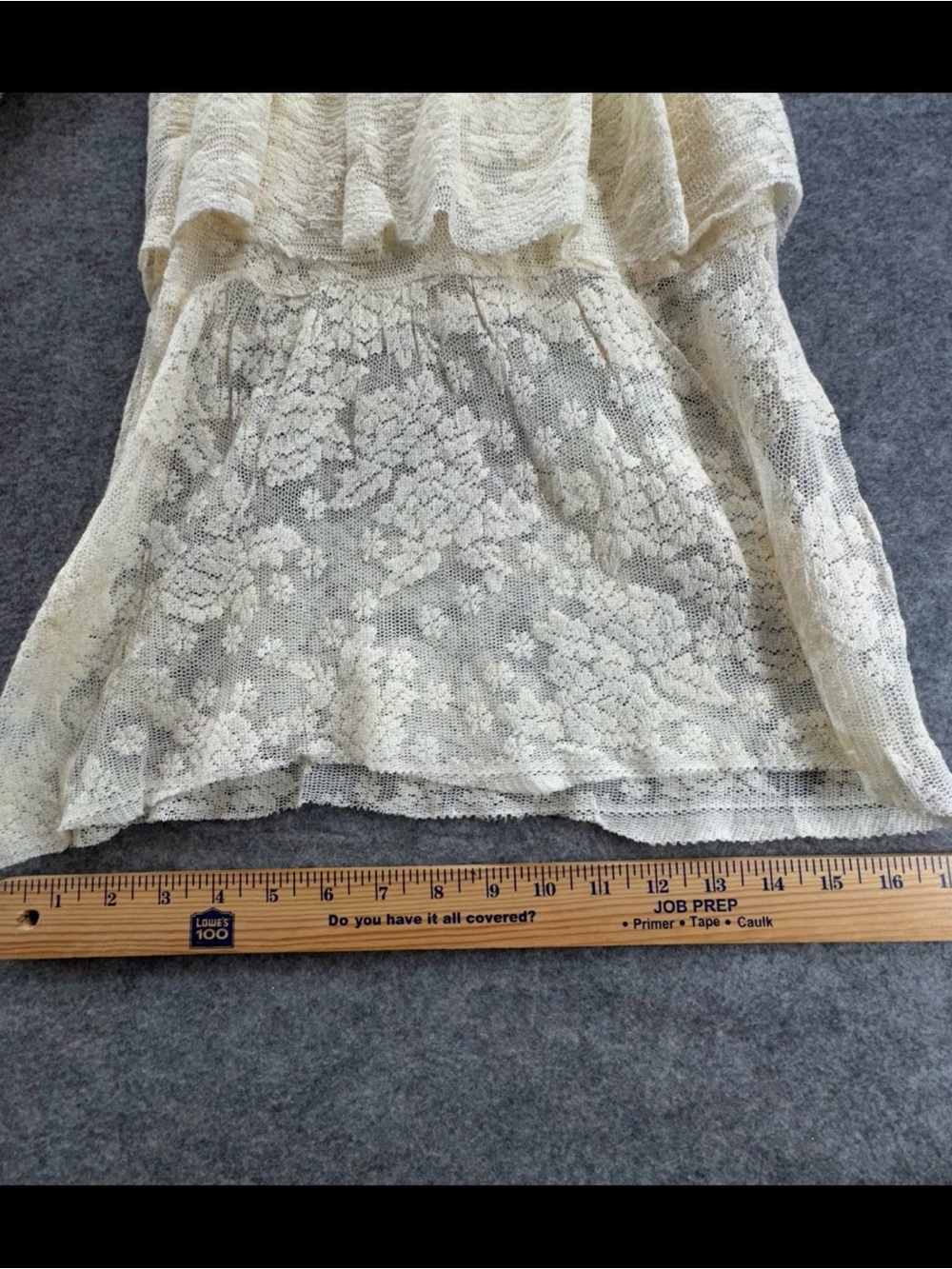 Lace Tiered Wide-Leg Pants - Cream - Picture 7 of 9
